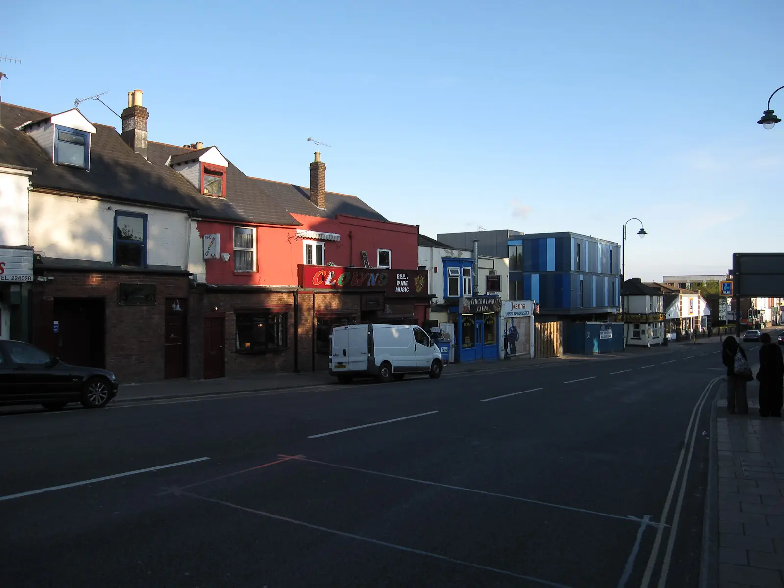 Shops and bars along Bevois Valley Road, Southampton