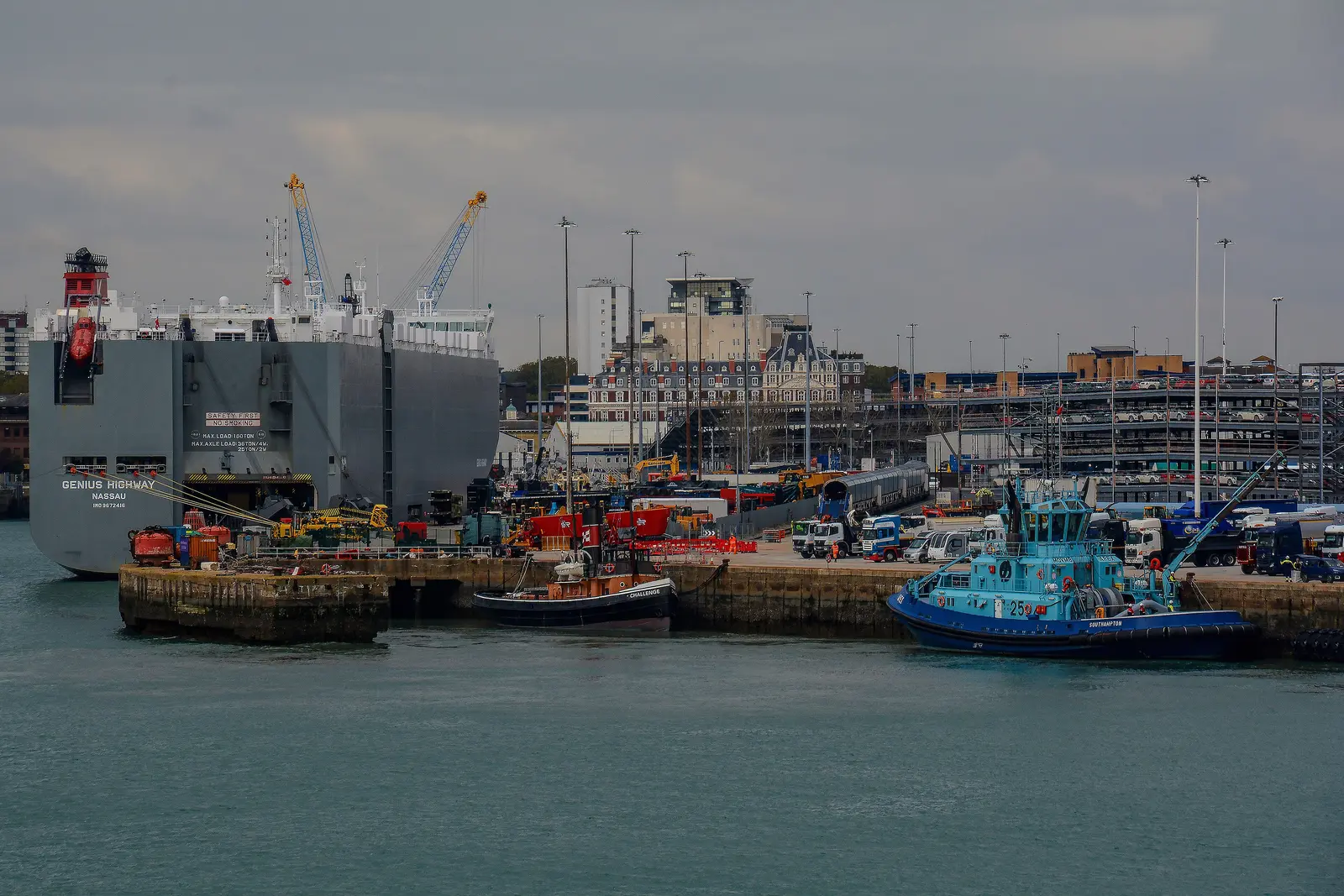 The River Itchen and Port of Southampton seen from Woolston
