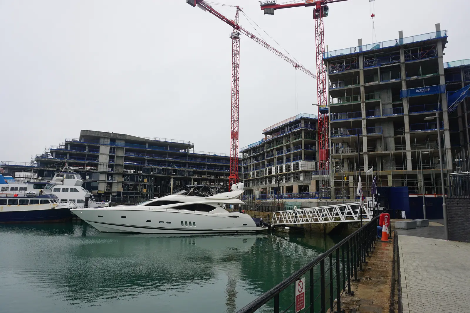 Residential construction at Alexandra Wharf beside Ocean Village marina, Southampton