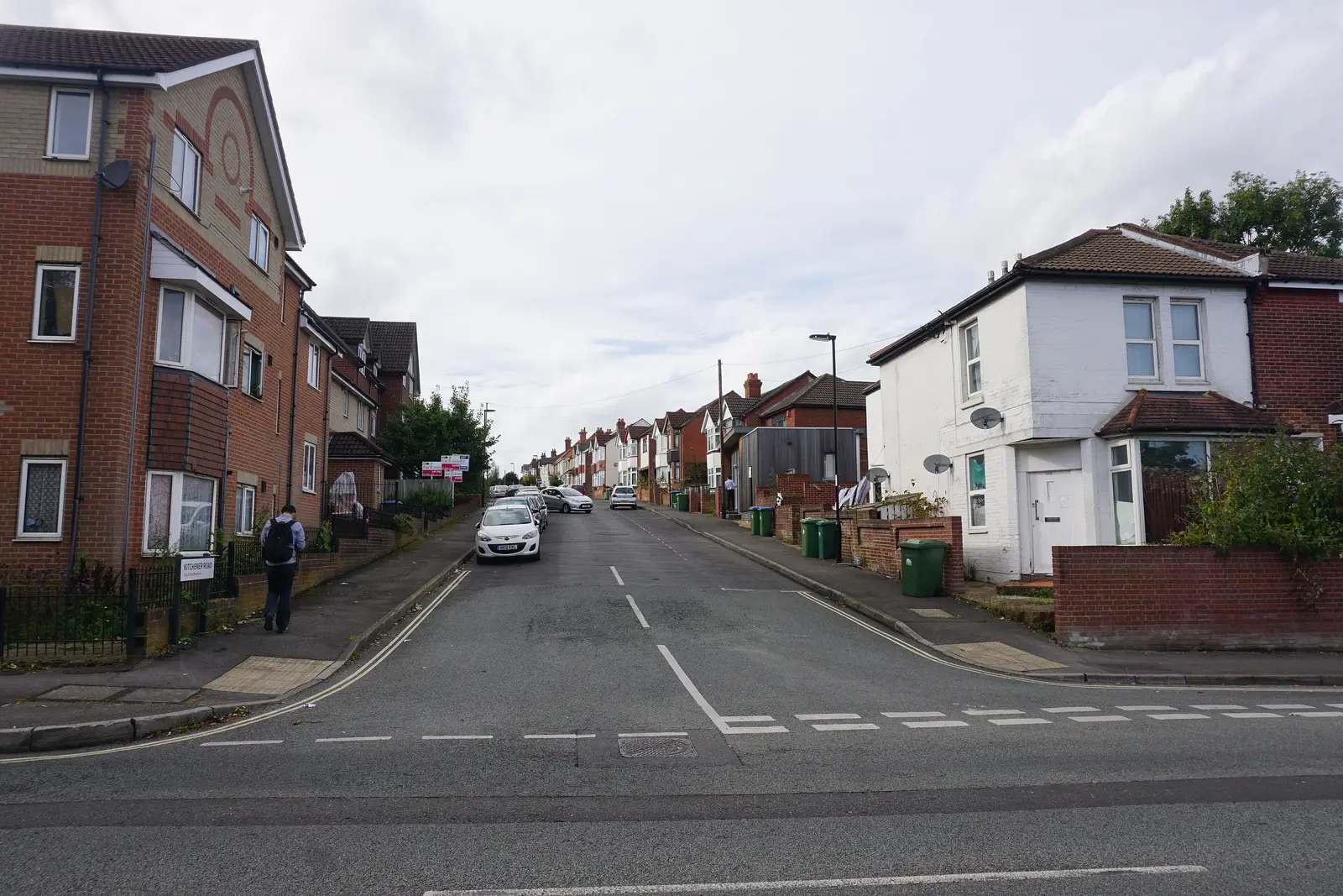 Terraced and converted houses on Kitchener Road in Portswood, Southampton